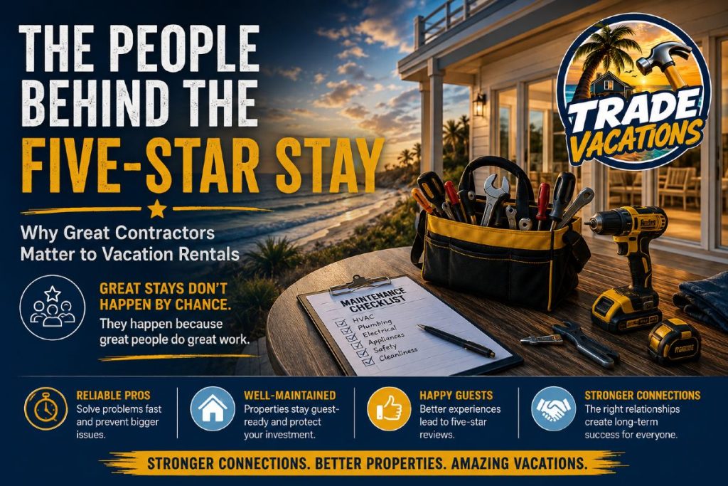 The People Behind the Five-Star Stay: Why Great Contractors Matter to Vacation Rentals 5 star vacation rental stays people behind