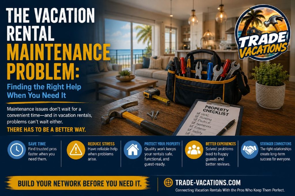 The Vacation Rental Maintenance Problem: Finding the Right Help When You Need It vacation rental maintenance problem