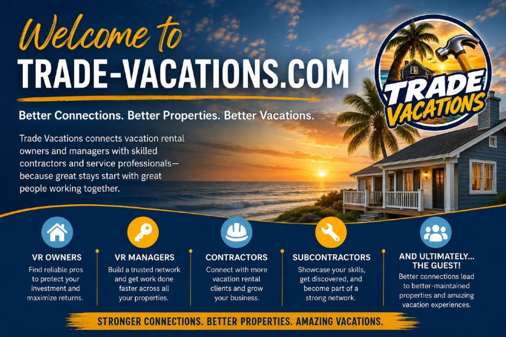 Welcome to Trade-Vacations.com: Better Connections. Better Properties. Better Vacations. welcome to trade vacations